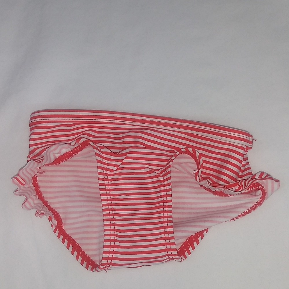 Just One You By Carters Red and White Striped Bikini Bottom